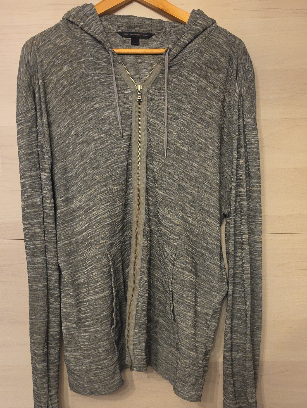 John Varvatos Heather Gray Knit Pullover